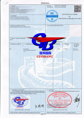 Form A Form E Form F TNT Certificate Of Origin Document
